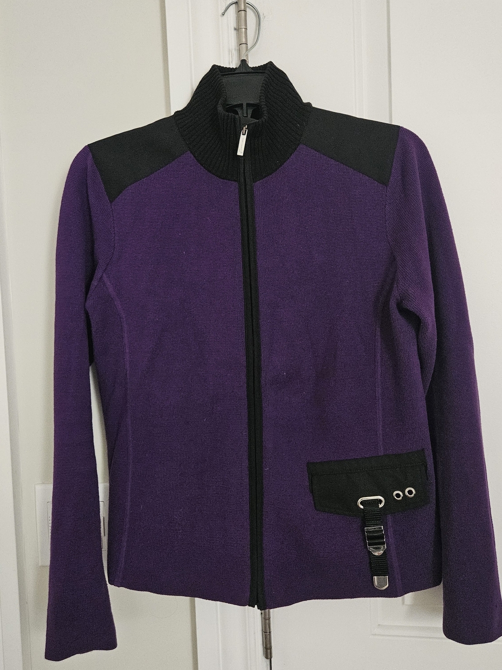 L-RL Lauren Active Ralph Lauren Purple Zip-Up Sweater, Unisex, Size M